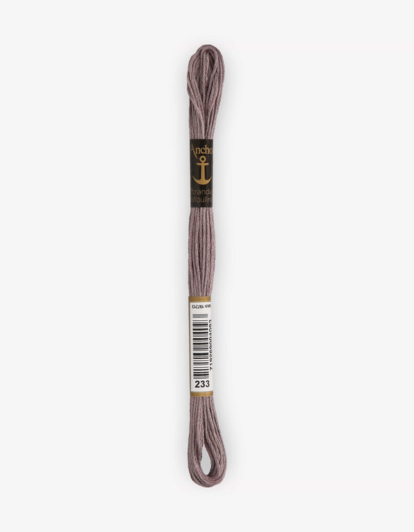 Anchor Mouline Stranded Cotton Embroidery Thread 8m - Brown (0233)