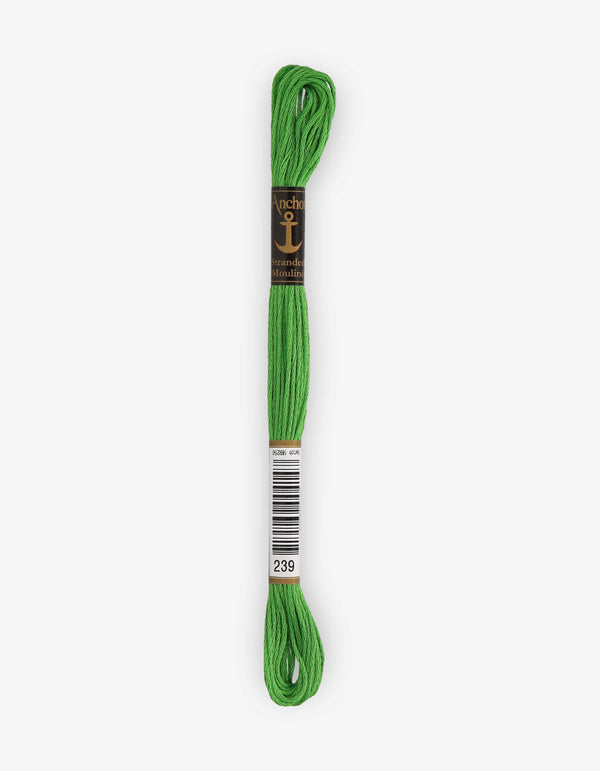 Anchor Mouline Stranded Cotton Embroidery Thread 8m - Green (0239)