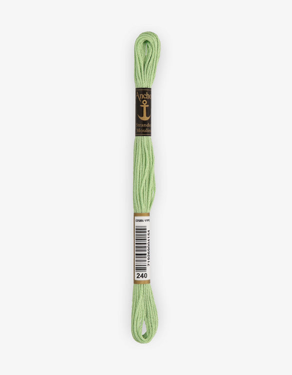 Anchor Mouline Stranded Cotton Embroidery Thread 8m - Green (0240)