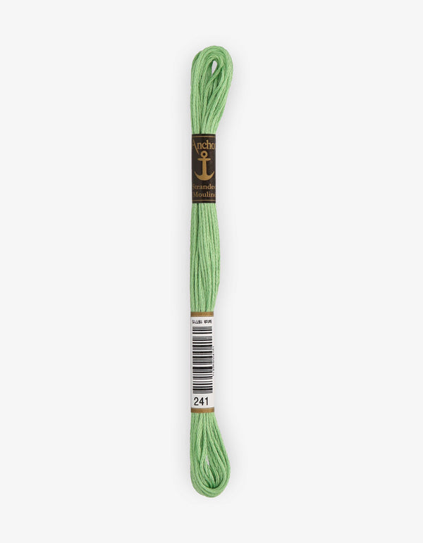 Anchor Mouline Stranded Cotton Embroidery Thread 8m - Green (0241)