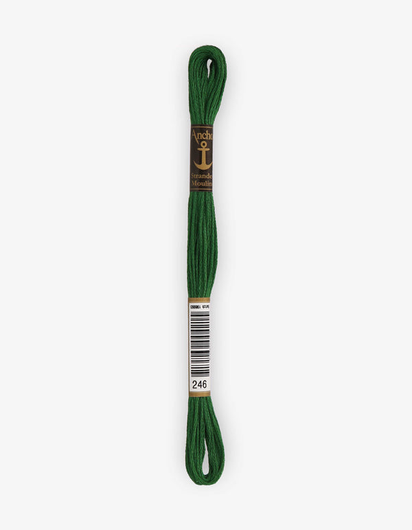 Anchor Mouline Stranded Cotton Embroidery Thread 8m - Green (0246)