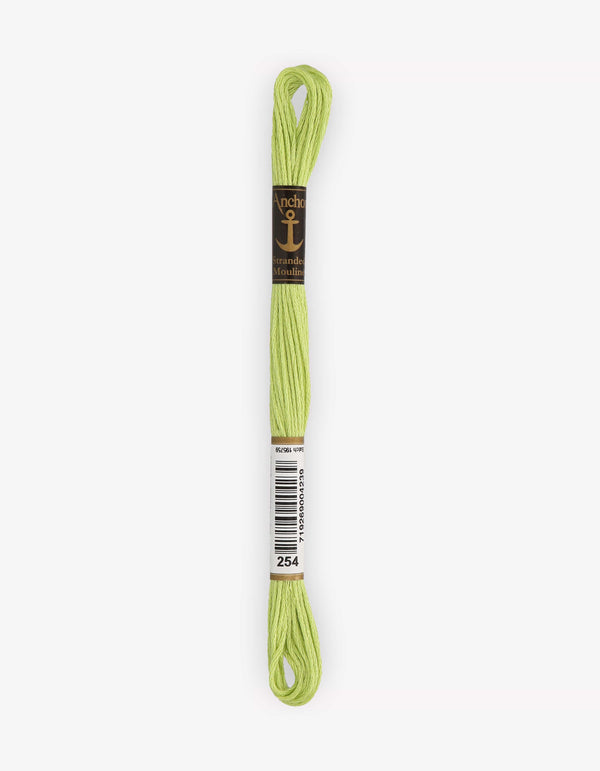 Anchor Mouline Stranded Cotton Embroidery Thread 8m - Green (0254)