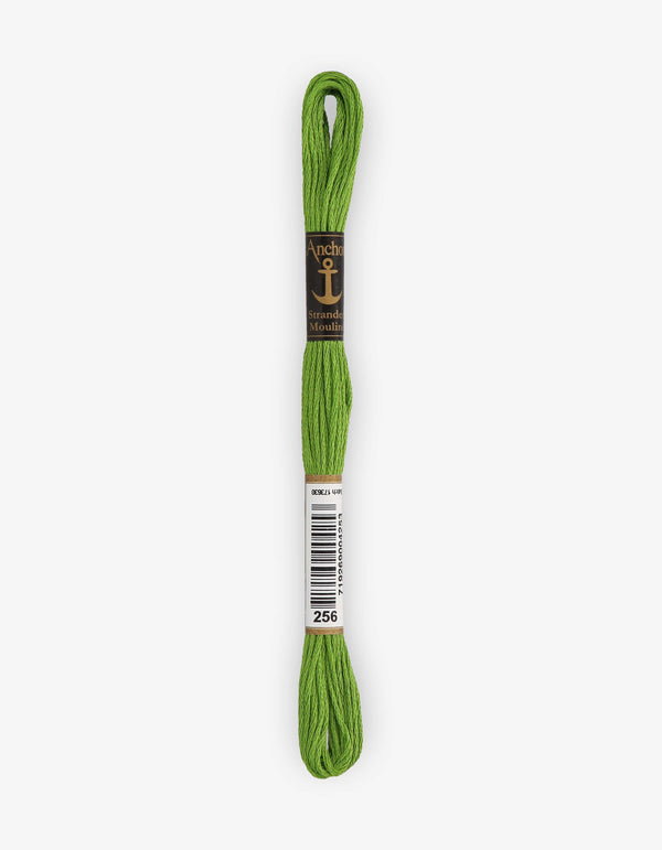 Anchor Mouline Stranded Cotton Embroidery Thread 8m - Green (0256)
