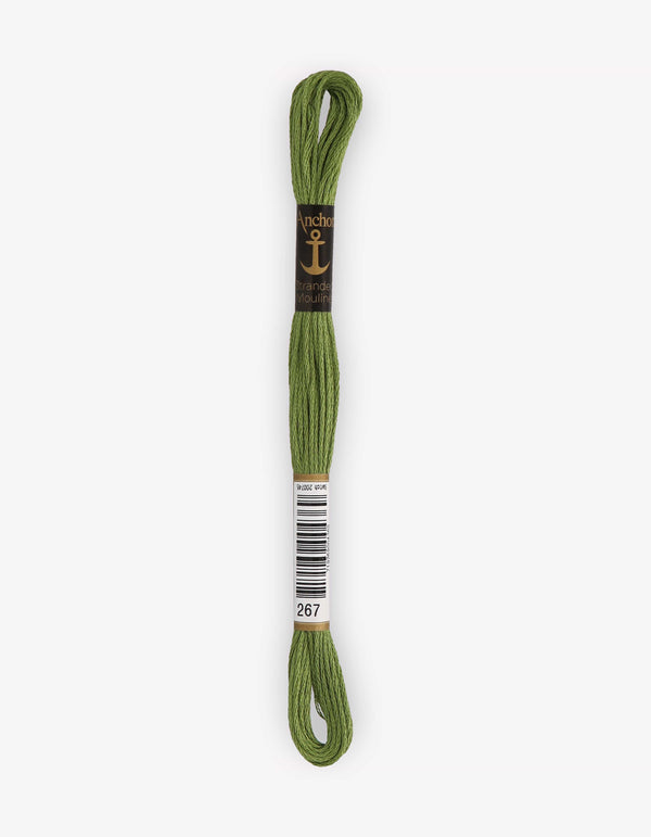 Anchor Mouline Stranded Cotton Embroidery Thread 8m - Green (0267)