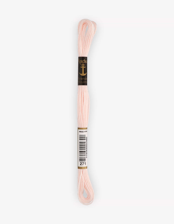 Anchor Mouline Stranded Cotton Embroidery Thread 8m - Pink (0271)