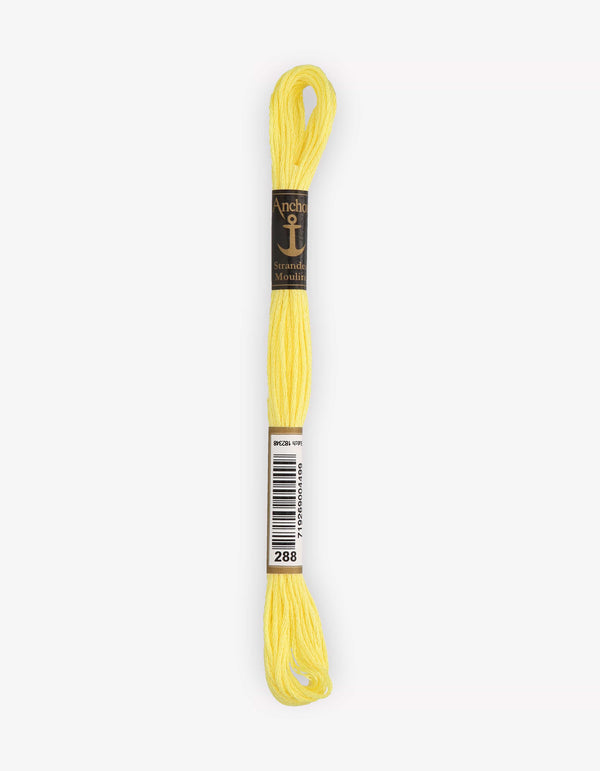 Anchor Mouline Stranded Cotton Embroidery Thread 8m - Yellow (0288)