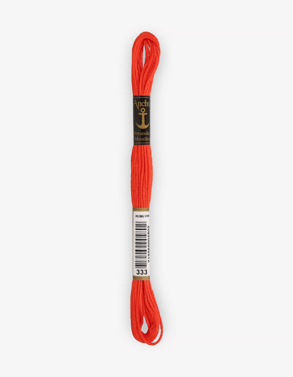 Anchor Mouline Stranded Cotton Embroidery Thread 8m - Red (0333)