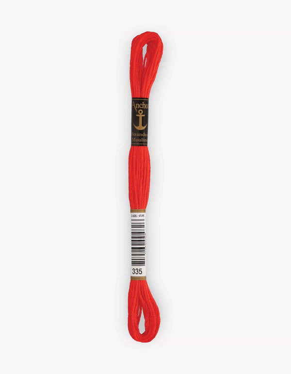 Anchor Mouline Stranded Cotton Embroidery Thread 8m - Red (0335)
