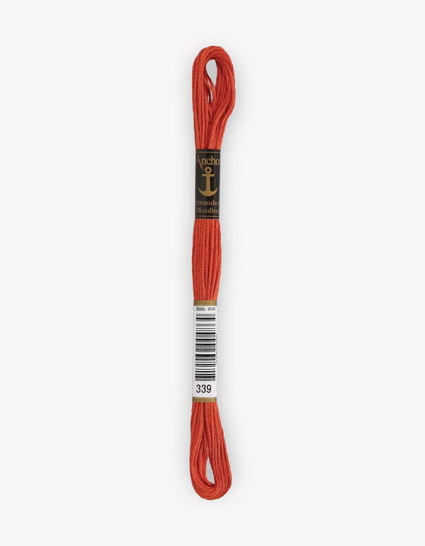 Anchor Mouline Stranded Cotton Embroidery Thread 8m - Red (0339)