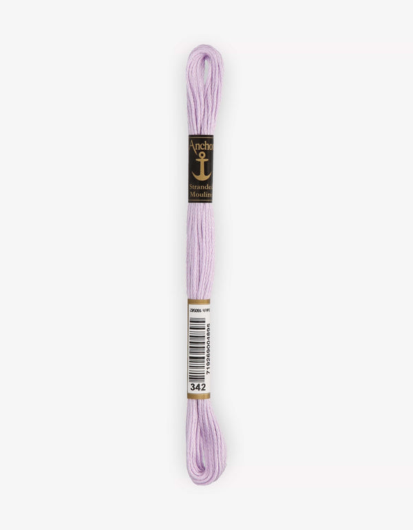 Anchor Mouline Stranded Cotton Embroidery Thread 8m - Purple (0342)