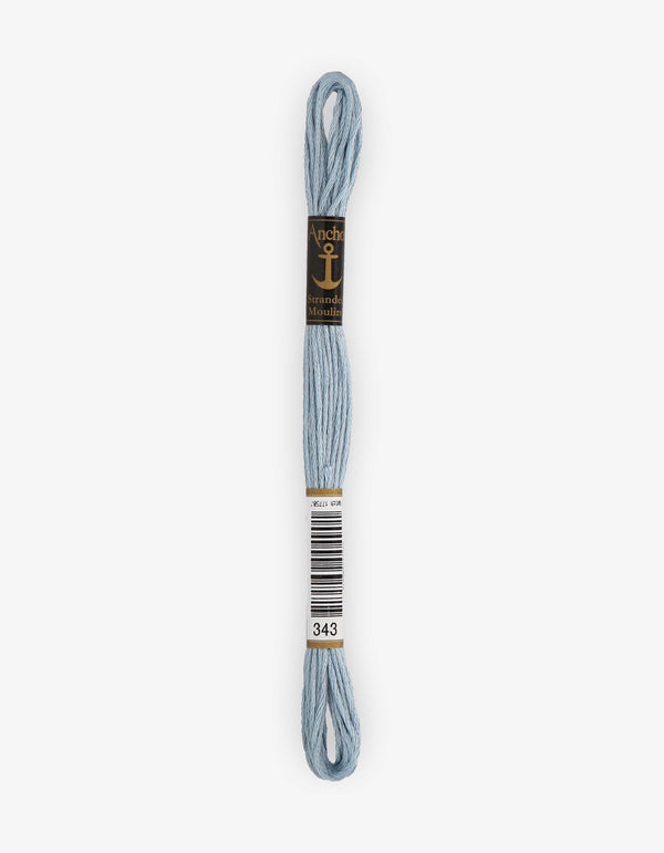 Anchor Mouline Stranded Cotton Embroidery Thread 8m - Blue (0343)