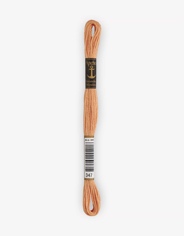 Anchor Mouline Stranded Cotton Embroidery Thread 8m - Orange (0347)