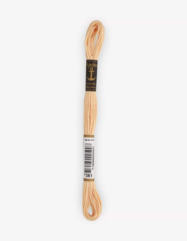 Anchor Mouline Stranded Cotton Embroidery Thread 8m - Cream (0361)