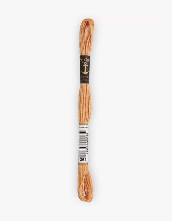 Anchor Mouline Stranded Cotton Embroidery Thread 8m - Orange (0362)