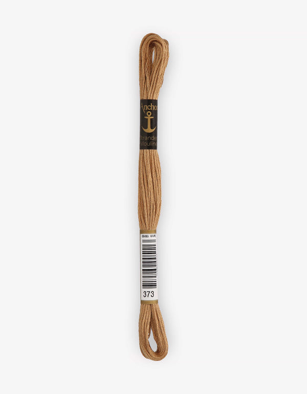 Anchor Mouline Stranded Cotton Embroidery Thread 8m - Brown (0373)