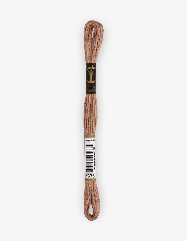 Anchor Mouline Stranded Cotton Embroidery Thread 8m - Brown (0378)