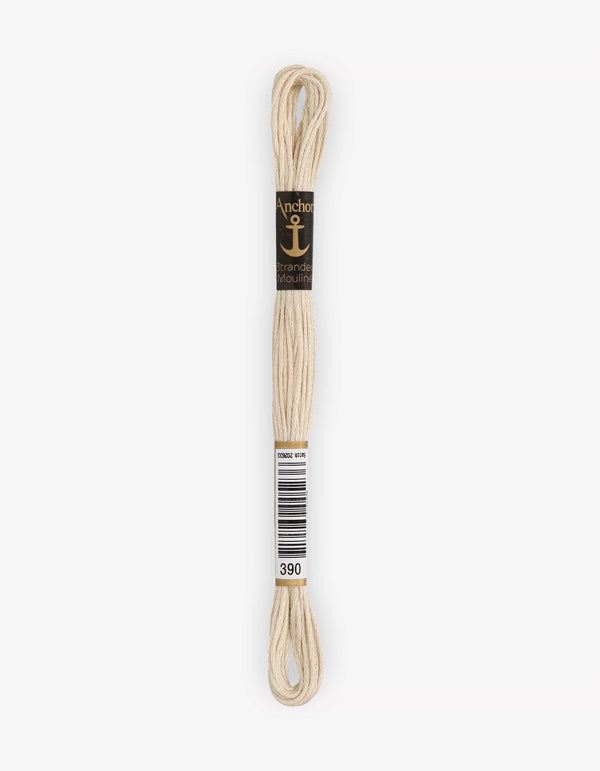 Anchor Mouline Stranded Cotton Embroidery Thread 8m - Beige (0390)
