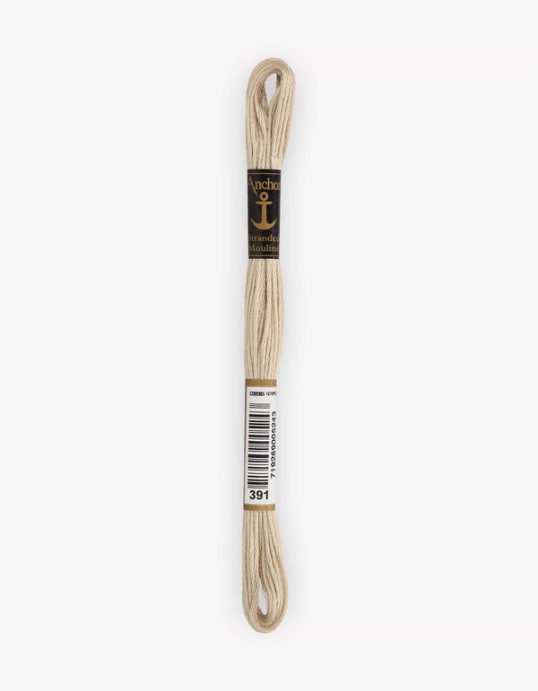 Anchor Mouline Stranded Cotton Embroidery Thread 8m - Beige (0391)