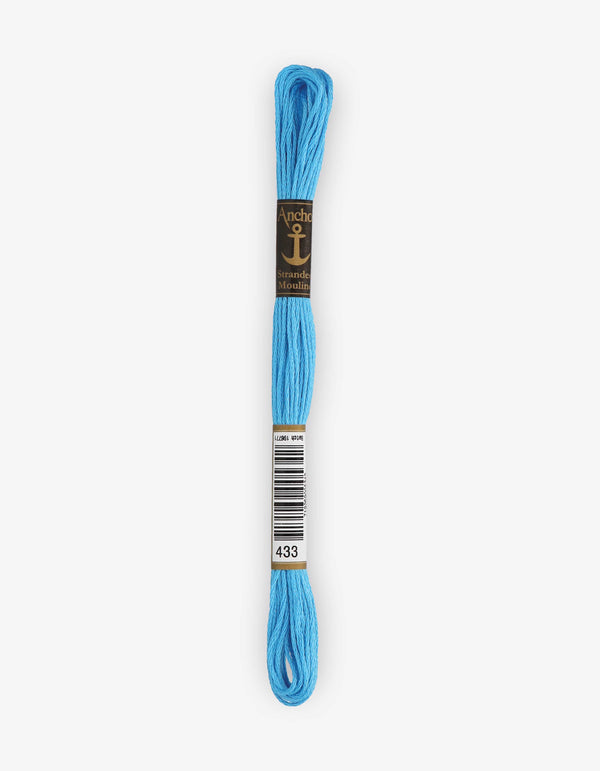 Anchor Mouline Stranded Cotton Embroidery Thread 8m - Blue (0433)