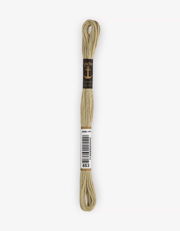 Anchor Mouline Stranded Cotton Embroidery Thread 8m - Beige (0853)