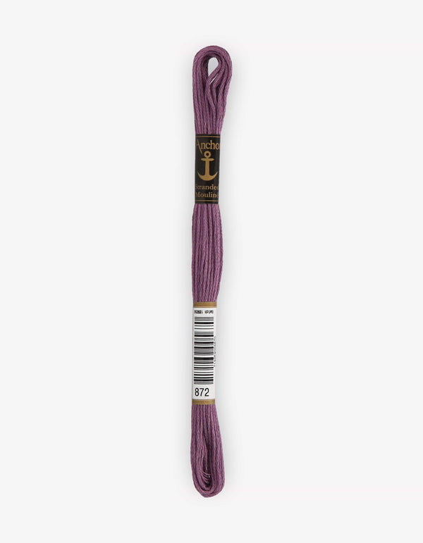 Anchor Mouline Stranded Cotton Embroidery Thread 8m - Purple (0872)