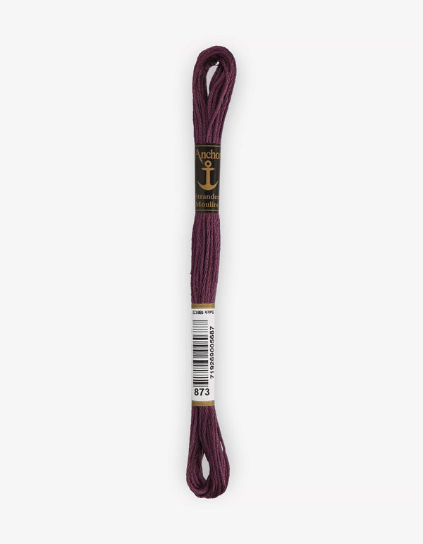 Anchor Mouline Stranded Cotton Embroidery Thread 8m - Purple (0873)