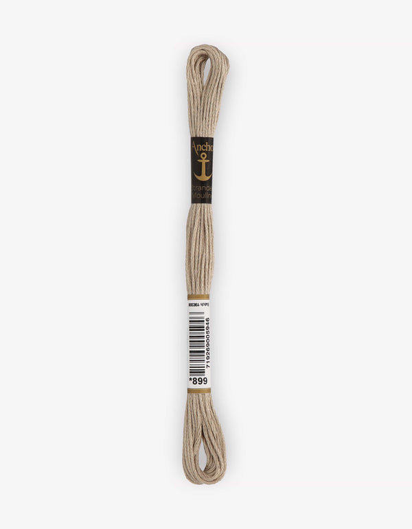 Anchor Mouline Stranded Cotton Embroidery Thread 8m - Brown (0899)