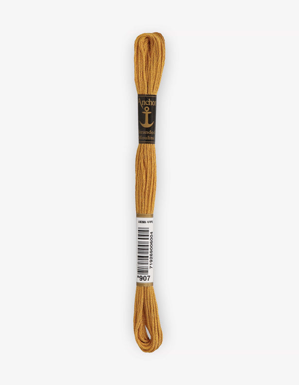 Anchor Mouline Stranded Cotton Embroidery Thread 8m - Brown (0907)