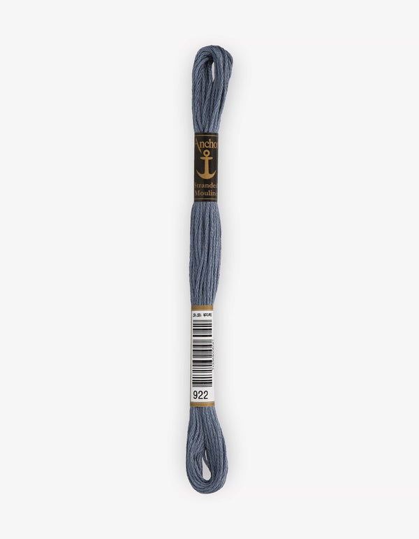 Anchor Mouline Stranded Cotton Embroidery Thread 8m - Blue (0922)