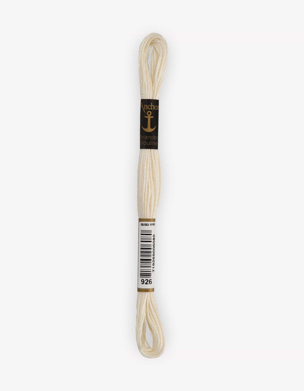 Anchor Mouline Stranded Cotton Embroidery Thread 8m - Cream (0926)