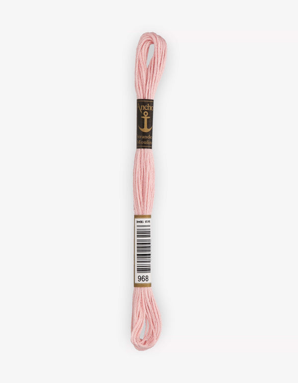 Anchor Mouline Stranded Cotton Embroidery Thread 8m - Pink (0968)