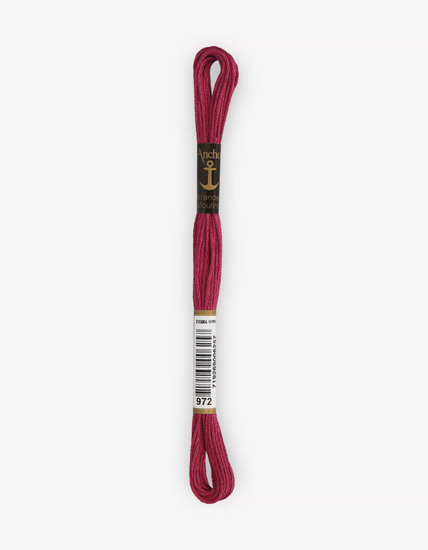 Anchor Mouline Stranded Cotton Embroidery Thread 8m - Pink (0972)