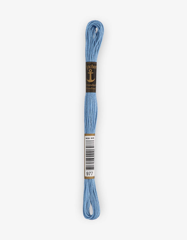 Anchor Mouline Stranded Cotton Embroidery Thread 8m - Blue (0977)