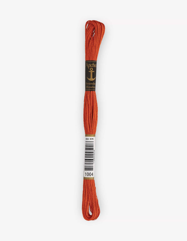 Anchor Mouline Stranded Cotton Embroidery Thread 8m - Orange (1004)