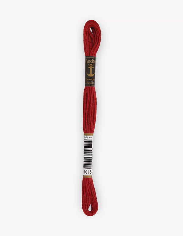 Anchor Mouline Stranded Cotton Embroidery Thread 8m - Red (1015)