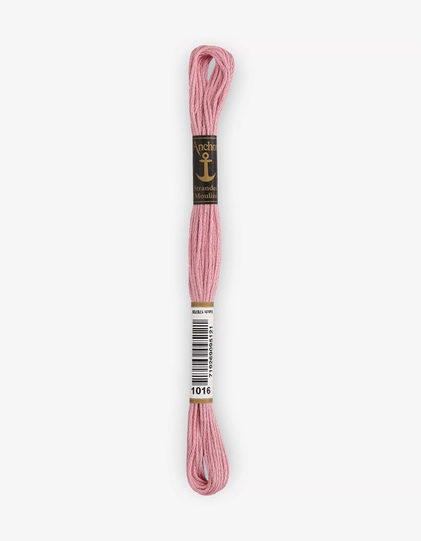 Anchor Mouline Stranded Cotton Embroidery Thread 8m - Pink (1016)