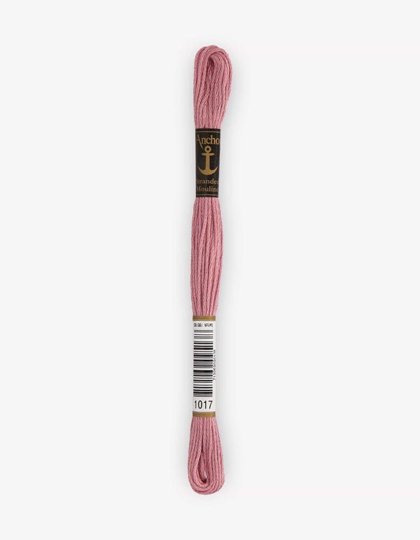 Anchor Mouline Stranded Cotton Embroidery Thread 8m - Pink (1017)