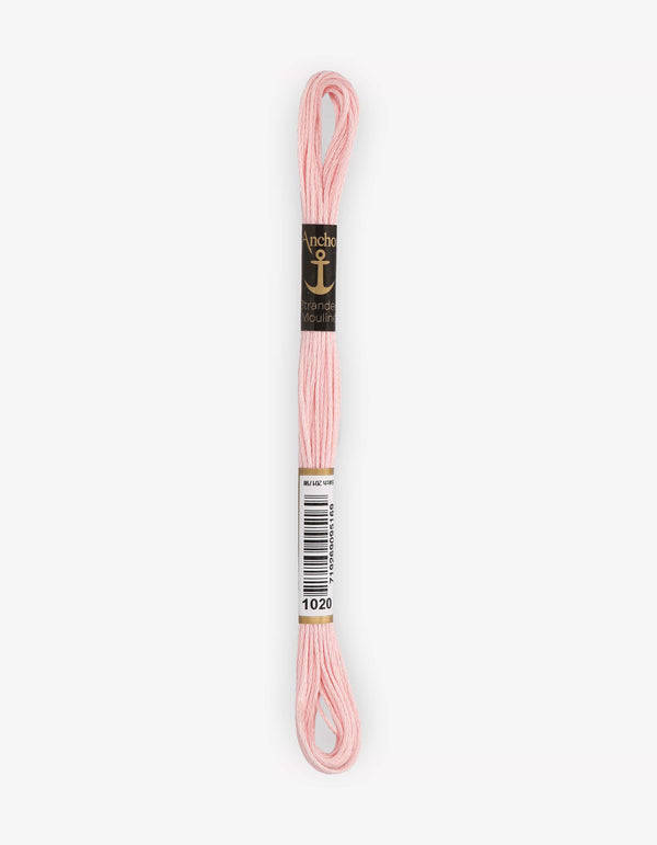 Anchor Mouline Stranded Cotton Embroidery Thread 8m - Pink (1020)