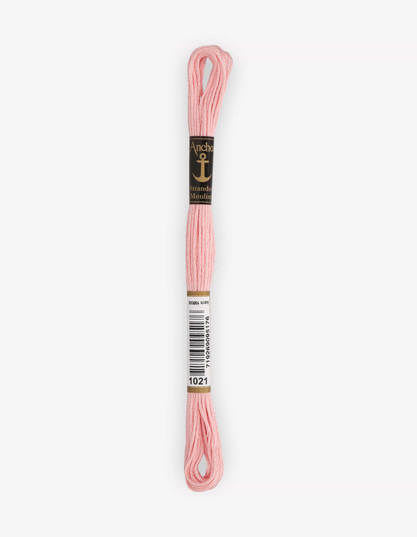 Anchor Mouline Stranded Cotton Embroidery Thread 8m - Pink (1021)