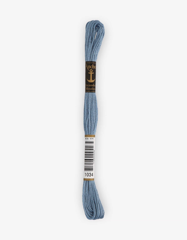 Anchor Mouline Stranded Cotton Embroidery Thread 8m - Blue (1034)