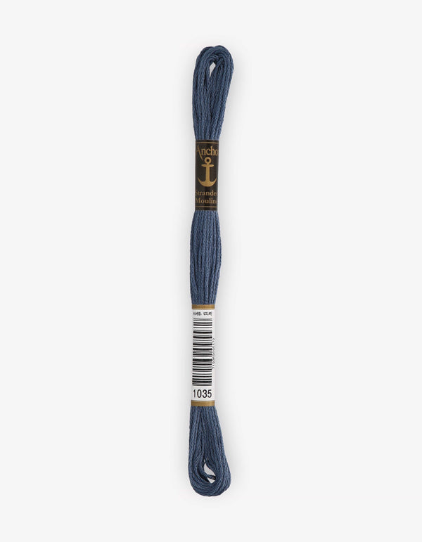 Anchor Mouline Stranded Cotton Embroidery Thread 8m - Blue (1035)