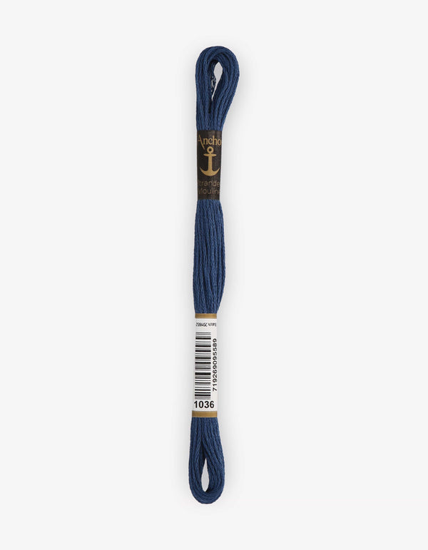 Anchor Mouline Stranded Cotton Embroidery Thread 8m - Blue (1036)