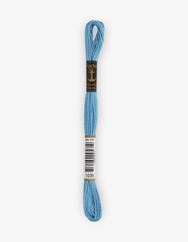 Anchor Mouline Stranded Cotton Embroidery Thread 8m - Blue (1039)