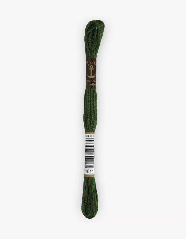 Anchor Mouline Stranded Cotton Embroidery Thread 8m - Green (1044)