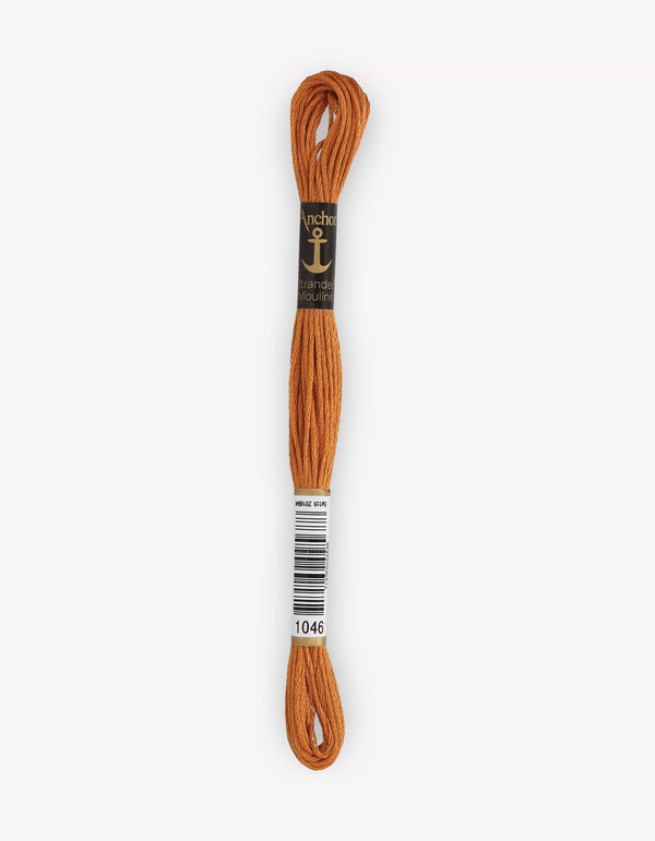 Anchor Mouline Stranded Cotton Embroidery Thread 8m - Orange (1046)