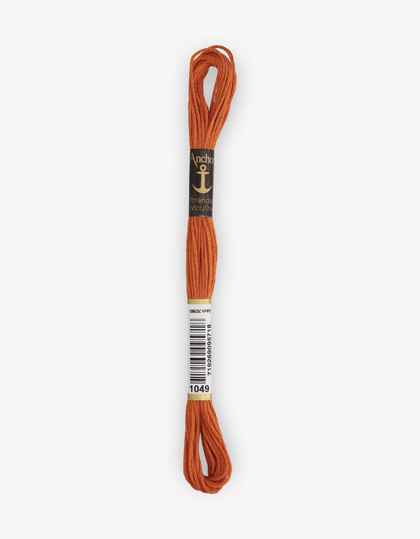 Anchor Mouline Stranded Cotton Embroidery Thread 8m - Orange (1049)