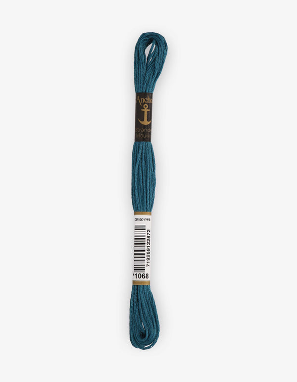 Anchor Mouline Stranded Cotton Embroidery Thread 8m - Blue (1068)