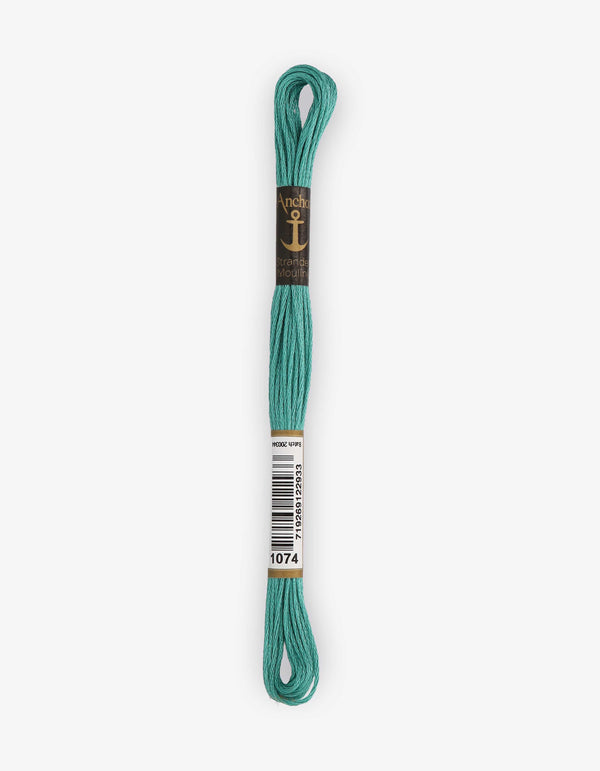 Anchor Mouline Stranded Cotton Embroidery Thread 8m - Green (1074)