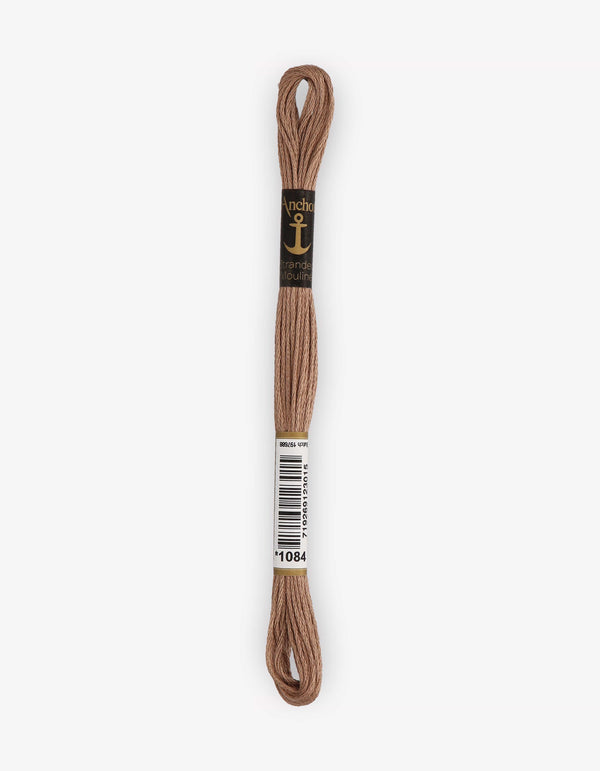 Anchor Mouline Stranded Cotton Embroidery Thread 8m - Brown (1084)