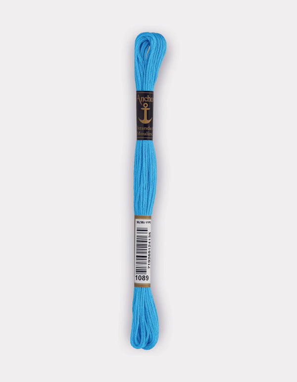 Anchor Mouline Stranded Cotton Embroidery Thread 8m - Blue (1089)